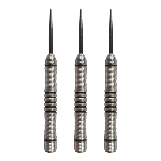 Zu sehen ist ein Set der McDart Black Ring Steeldart-Barrels mit 24g. Das Set besteht aus mehreren gleichartigen Dart-Barrels.