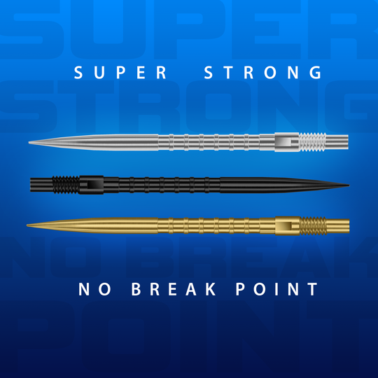 Harrows Quick Point Heavy Metal Dart Tips - Zwart Harrows Quick Point Heavy Metal Dartspitzen in Schwarz werden gezeigt. Sie haben eine strukturierte Oberfläche für besseren Halt.