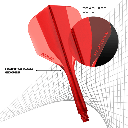 Harrows Solo No6 Flight Shaft System - Rood Abgebildet ist das Harrows Solo No6 Flight-Shaft-System in der Farbe Rot. Es ist ein Zubehör für Dartpfeile zur stabilen Verbindung des Flights.