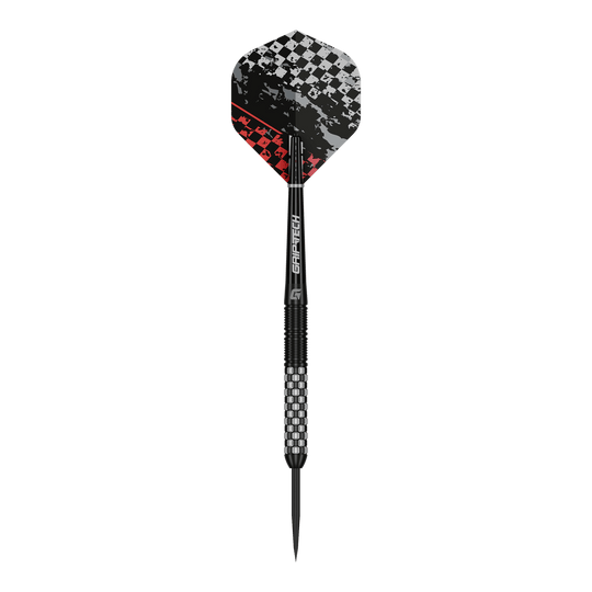 GOAT Finish Line stalen dartpijlen Das Bild zeigt die GOAT Finish Line Tungsten Steeldarts. Diese Darts sind hochwertig verarbeitet und besonders langlebig.