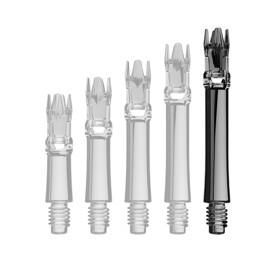 L-Style L-System vervangingsschachten - Transparant zwart Das Bild zeigt eine transparente Ersatzshaft in Schwarz. Die Shaft ist schlank und wird von oben präsentiert.