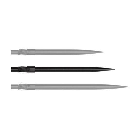 Das Bild zeigt die Datei 'QP24049_Harrows_QuickPoint_Dartspitzen_Schwarz_35mm_1'. Es werden schwarze Dartspitzen dargestellt.