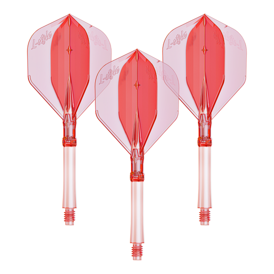 L-Style L-systeem vluchten - Helderrood Ein Set mit großen klar roten Dart-Flights aus dem L-System. Praktisch für Dartspieler, die ihre Ausrüstung verbessern möchten.
