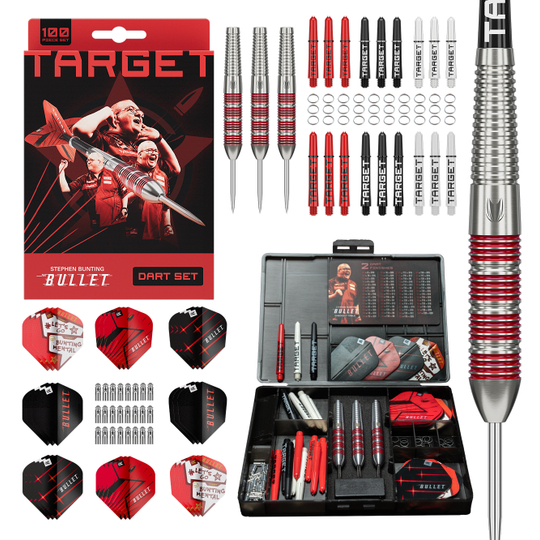 Target Stephen Bunting Bullet 100-delige messing stalen dartset - 22 g