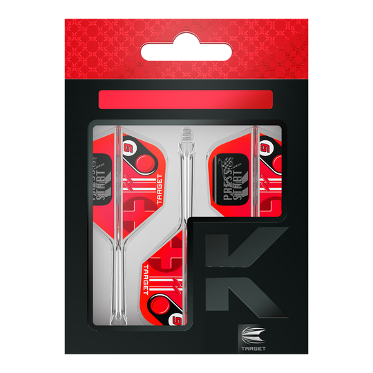 Zu sehen sind die Target K-Flex Press Start No6 Flights. Sie werden als Zubehör für Darts verwendet.
