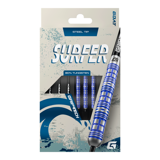 GOAT Surfer Steel Darts Hier sieht man die GOAT Surfer Steeldarts. Sie sind modern und in hoher Qualität gefertigt.
