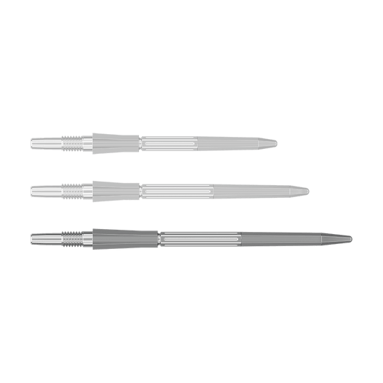 Target Elysian Archetype 43 Swiss Point stalen dartpijlpunten - zilver Auf dem Bild sind SwissPoint Dartspitzen in Silber mit einer Länge von 42 mm zu sehen. Dieses Produkt ist für Dartpfeile gedacht.