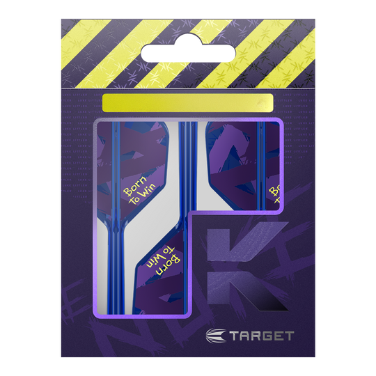 Target K-Flex Luke Littler Born To Win Wereldkampioen No6 Flights Hier sehen Sie die Target K-Flex Luke Littler Born To Win World Champion No6 Flights. Es handelt sich um spezielle Dart-Flights für Profis.