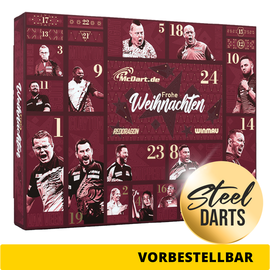 McDart Premium Adventskalender 2026 voor steeldartspelers