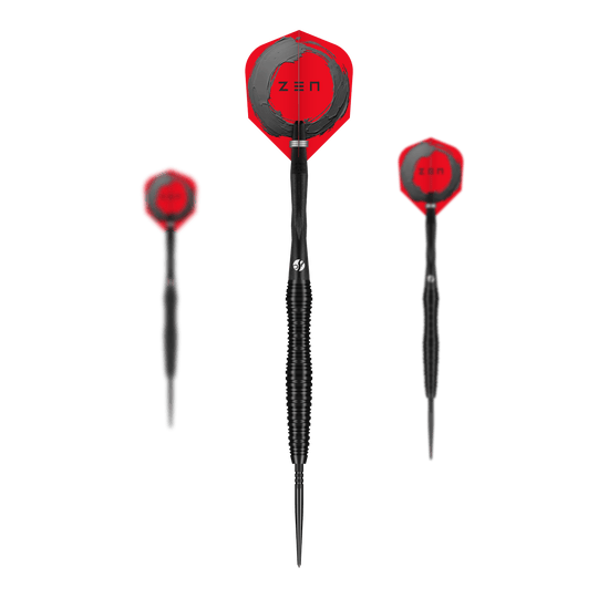 Shot ZEN Scallop Turbo Point stalen dartpijlen - 23 g Abgebildet ist ein Set der Shot ZEN Scallop Turbo Point Steeldarts - 23g. Das Set eignet sich ideal für ambitionierte Dartspieler.