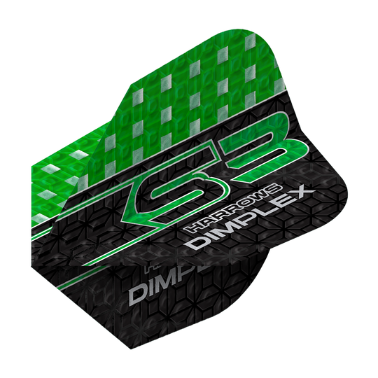 Harrows Dimplex S3 Flights - Groen Harrows Dimplex S3 Flights - No6 sind hier dargestellt. Das Design ist vielfältig und farbig.