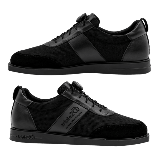 Triple20 Dart schoenen van textiel met draaisluiting - zwart