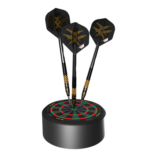 Bulls NL Advantage Zwarte Mini Dart Display Darthouder Abgebildet ist der Bulls NL Advantage Black Mini Dart Display Darthalter. Dieser Halter dient zur Präsentation und Aufbewahrung von Mini-Darts.