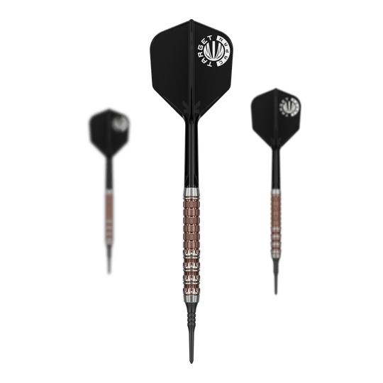 Target Japan Prime Series George Nishitani Raptor GEN6 Soft Darts - 19,5 g Abgebildet ist das Set der Target Japan Prime Series George Nishitani Raptor GEN6 Softdarts mit 21,5g Gewicht. Das Set wird vollständig und übersichtlich präsentiert.