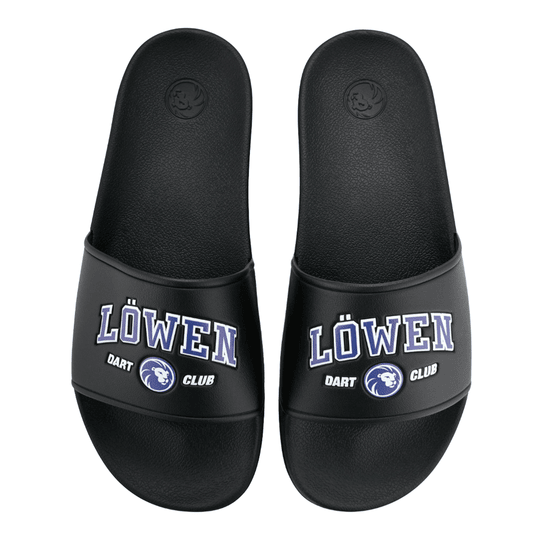 Löwen Collectie DARTIletten Abgebildet sind Löwen Kollektion DARTIletten Schuhe. Diese Schuhe sind Teil einer limitierten Kollektion für Dartfans.