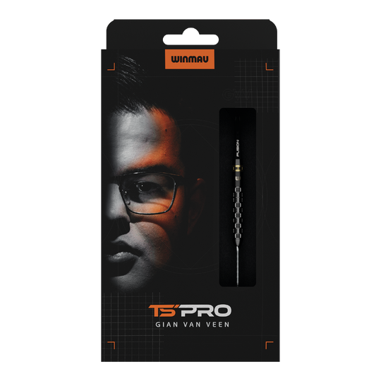 Das Produktbild zeigt Winmau Gian Van Veen TS-PRO Switch Point Steeldarts. Die Darts sind formatfüllend zu sehen.