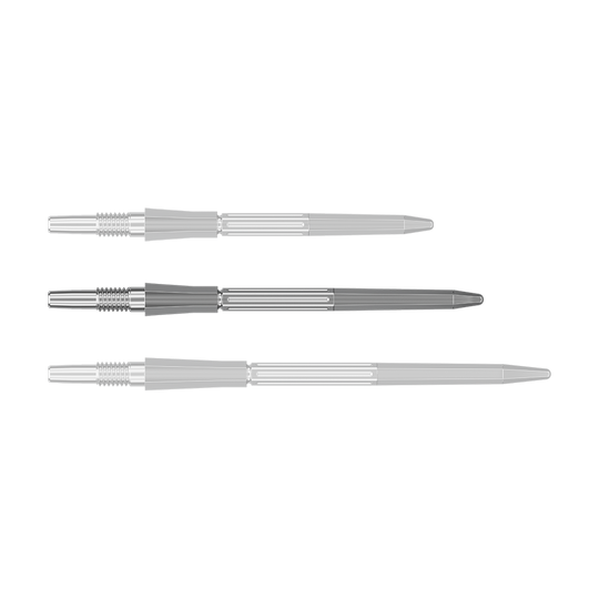 Target Elysian Archetype 43 Swiss Point stalen dartpijlpunten - zilver Dargestellt ist eine einzelne silberne Dartspitze mit einer Länge von 35mm. Sie gehört zum Swiss Point System.