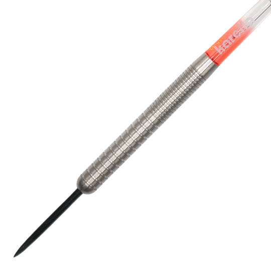 Karella Comic Line CL-1 stalen dartpijlen - 22 g Zu sehen ist ein Karella Comic Line CL-1 Steeldarts - 22g Dartpfeil. Das Bild stellt Merkmale des Produkts dar.