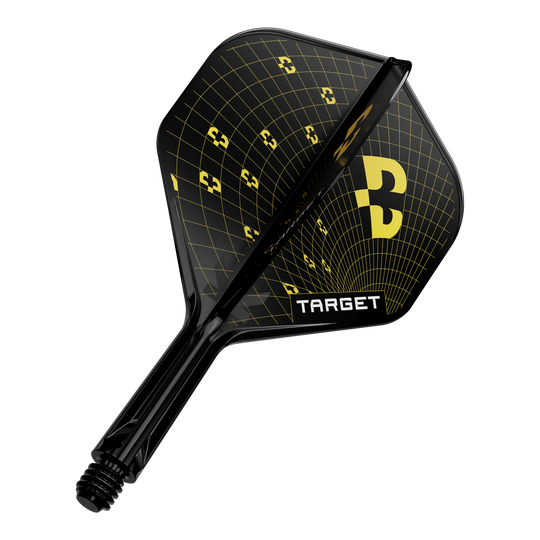 Target K-Flex Bolide No2 Standaardvluchten Abbildung eines Dart-Flights, wahrscheinlich Target K-Flex Bolide No2 Standard in 19mm. Das Produkt ist einzeln dargestellt.