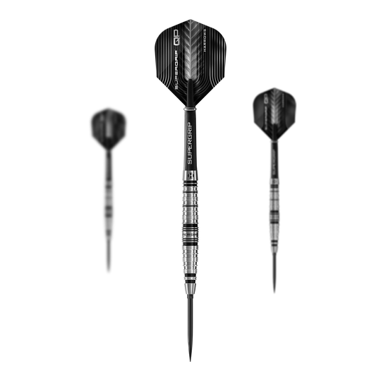 Harrows Supergrip Torpedo Quick Point stalen dartpijlen Das Bild zeigt die Harrows Supergrip Torpedo Quick Point Steeldarts. Das Produkt ist als 1 Set abgebildet.