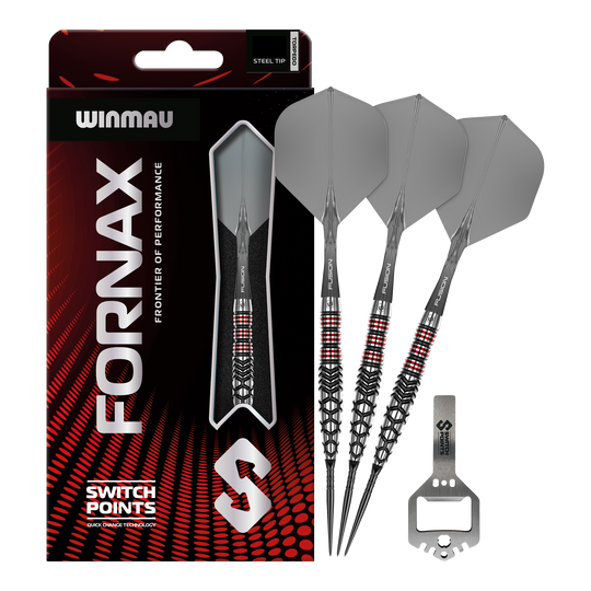 Winmau Fornax Torpedo Switch Points Steeldarts Hier sieht man die Winmau Fornax Torpedo Switch Points Steeldarts. Diese Darts sind für ambitionierte Spieler geeignet.