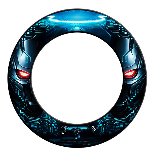McDart Robotdartbordrand Dieses Bild stellt das McDart Roboter Dartboard Surround dar. Die Dartboard-Umrandung ist speziell für den Schutz der Wand gedacht.