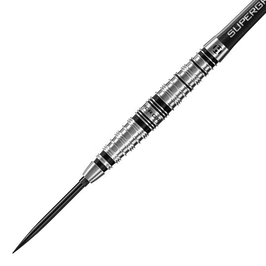 Harrows Supergrip Torpedo Quick Point stalen dartpijlen Zu sehen sind die Harrows Supergrip Torpedo Quick Point Steeldarts. Diese Darts bieten einen guten Griff und sind speziell für Steeldartspiele gefertigt.