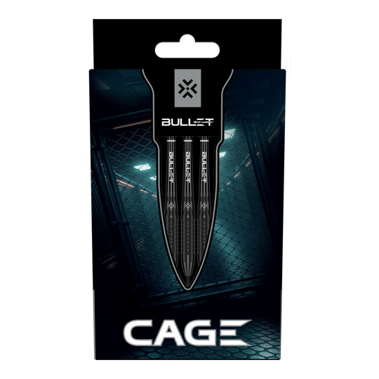 Bullet Cage stalen darts Das Bild zeigt die Bullet Cage Steeldarts. Dies ist ein Steeldart-Produkt, das zum Dartspielen verwendet wird.