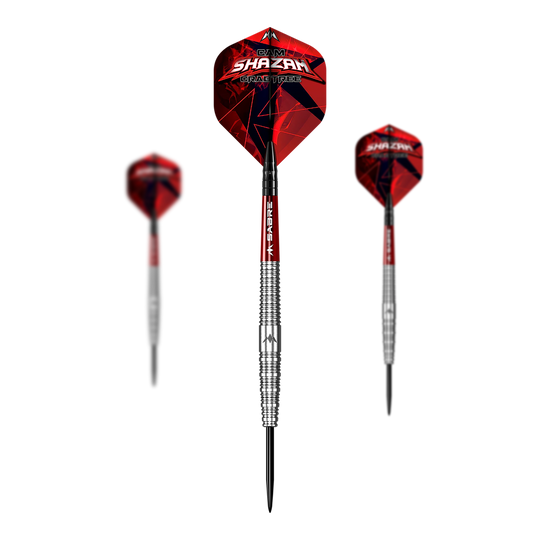 Mission Cam Crabtree Natural Steel Darts Das Foto zeigt das Set Mission Cam Crabtree Natural Steeldarts. Es handelt sich um hochwertige Steeldarts für den Dartsport.