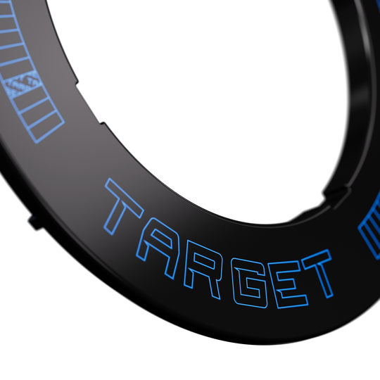 Target Corona Vision Dartboardomlijsting met inkepingen en verlichting