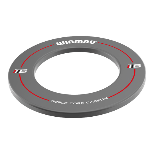 Winmau Blade 6 Design Dartboard Surround - Grau Dies ist ein grauer Dartboard-Surround der Marke Winmau, Modell Blade 6. Er dient als Schutzring für die Wand rund um die Dartscheibe.