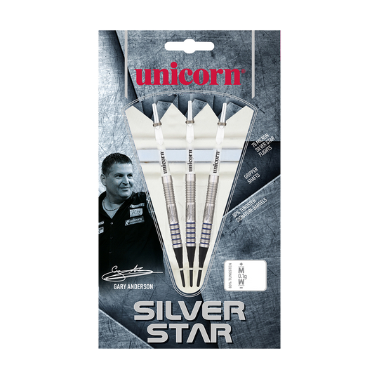 Unicorn Silver Star Var.2 Gary Anderson zachte dartpijlen