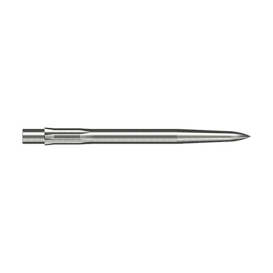 Caliburn System Steel Dart Tips - Glad - Zilver Dies ist eine silberne, glatte Steeldartspitze. Sie hat eine Länge von 32 mm und ist schlank und spitz geformt.