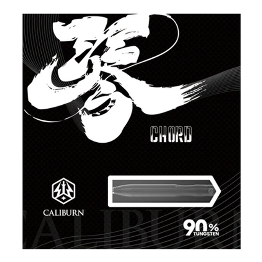 Abgebildet ist der Caliburn Chord C1 Steeldart mit 21,5g. Der Dartpfeil liegt auf einem neutralen Hintergrund.