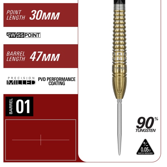 Target Japan Prime Series Harith Lim HotShot GEN3 Swiss Point stalen dartpijlen Dieses Bild zeigt die Target Japan Prime Series Harith Lim HotShot GEN3 Swiss Point Steeldarts. Die Darts bieten optimale Kontrolle und ein edles Design.
