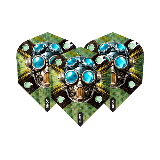 Shot Badlands Krush No6 Vluchten Abgebildet sind die Shot Badlands Krush No6 Flights. Es handelt sich um ein Set Dartflights.
