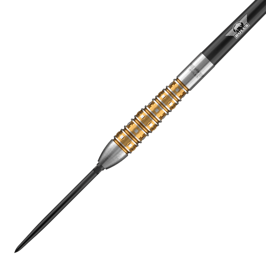 Das Bild zeigt die Bulls NL Vintago Bomb Convertible Point Steeldarts. Die Steeldarts sind für Dartspieler geeignet.