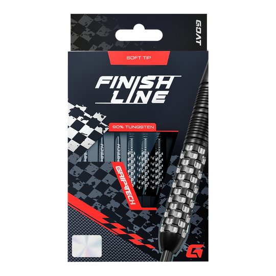 GOAT Finish Line Soft Darts - 20 g Das Produkt GOAT Finish Line Tungsten Softdarts - 20g ist auf diesem Bild dargestellt. Die Darts bieten gute Kontrolle beim Werfen.