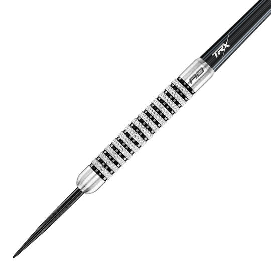 Hier sieht man die Red Dragon Flightmaster Fury 2 Steeldarts - 25g. Dieses Modell ist ideal für präzise und kraftvolle Würfe.