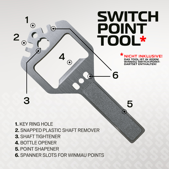 Winmau Switch Point Groove stalen dartpunten - Zilverkleurig effect Hier sind die Winmau Switch Point Smooth Steeldartspitzen im Silver Effect zu sehen. Diese Spitzen eignen sich für Steeldarts und bieten einen glatten Effekt.