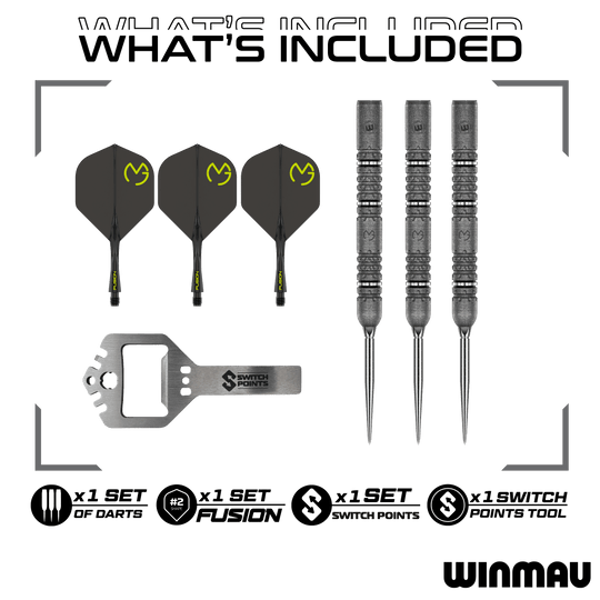 Winmau Michael van Gerwen Signature Edition Switch Points Steeldarts Das Produkt ist die Winmau MvG Signature Edition Switch Points Steeldarts. Diese Steeldarts sind für Präzision und Qualität bekannt.
