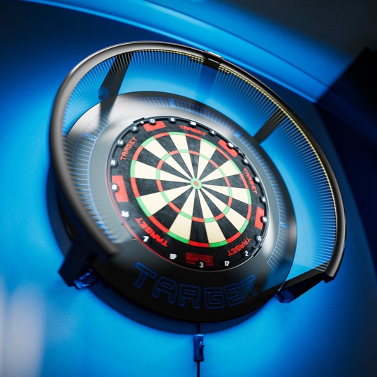 Target Corona Vision Dartboardomlijsting met inkepingen en verlichting