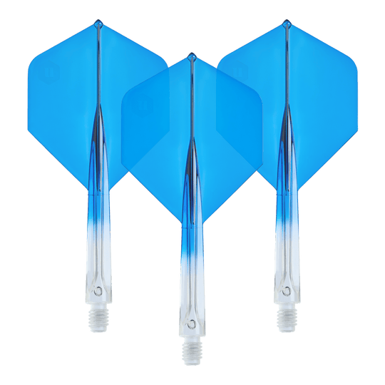 Unicorn Forge Two Tone No2 standaard flights - helderblauw Unicorn Forge Two Tone No2 Standard Flights in Klar Blau, Medium, als Set dargestellt. Sie eignen sich zum Auswechseln für Dartpfeile.