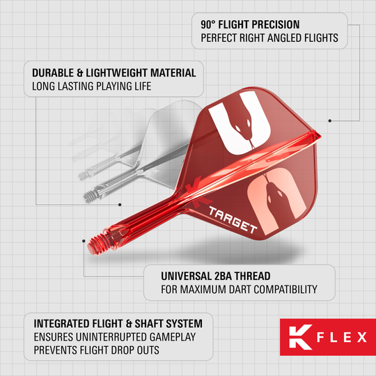Target K-Flex Nathan Aspinall No2 Standaardvluchten Das Bild zeigt die Target K-Flex Nathan Aspinall No2 Standard Flights. Diese Flights sind für Dartspieler geeignet.