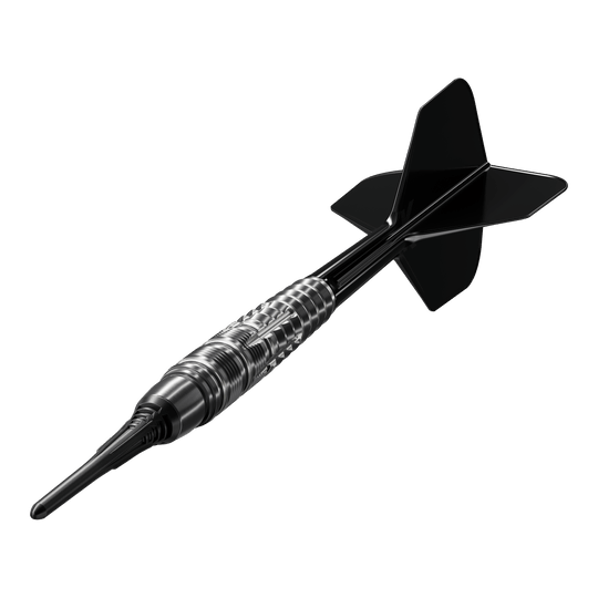 Target Black Marque Blaze Soft Darts - 18 g Abgebildet sind die Target Black Marque Blaze Softdarts - 18g. Die Darts haben ein modernes und präzises Design.