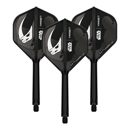 Target Star Wars K-Flex Set Mandalorian No2 Standaard Flights Abbildung eines Star Wars K-Flex Mandalorian Armour Produkts. Es handelt sich um Standard Flights mit 33 mm Länge.