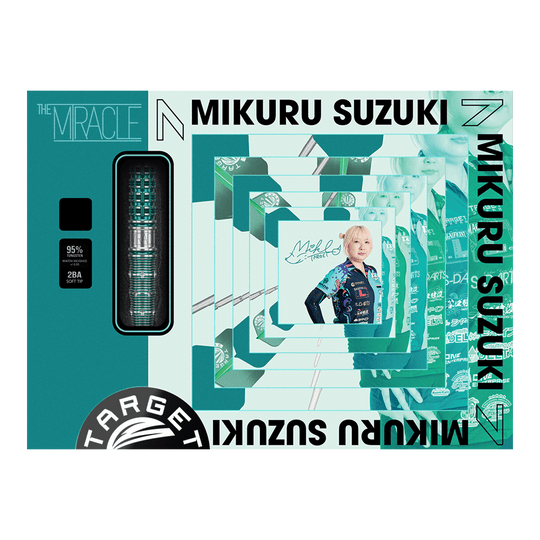 Target Japan Mikuru Suzuki The Miracle GEN7 Soft Darts - 21,5 g Abgebildet sind die Target Japan Mikuru Suzuki The Miracle GEN7 Softdarts - 21,5g. Diese Dartpfeile wurden für Mikuru Suzuki entworfen.