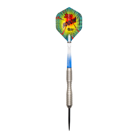 Karella Comic Line CL-3 stalen dartpijlen - 24 g Hier ist ein Karella Comic Line CL-3 Steeldarts - 24g abgebildet. Das Design des Dartpfeils ist gut sichtbar.