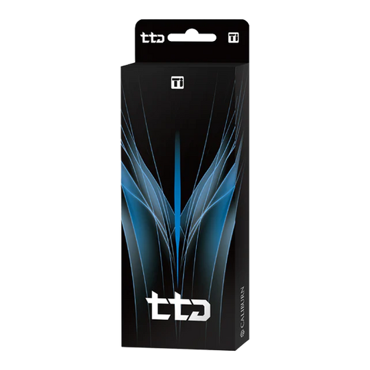 Caliburn TTD Complete Titanium T1 Zilveren Steeldarts - 5g Das Bild zeigt die Caliburn TTD Complete Titanium T1 Silver Steeldarts - 5g. Die Steeldarts bestehen aus hochwertigem Titan und glänzen in Silber.