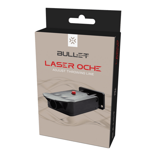 Bulletlaser Eiken Bullet Laser Oche zur Anzeige der Oche-Linie für Darts. Das Gerät erleichtert die Einhaltung der richtigen Abwurfdistanz.